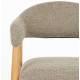 Lot de 2 Chaises Indy Woody Duo d'Assises de Table Chêne et Tissu Marron Chiné Fauteuil de Repas 54x56x81cm