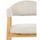 Lot de 2 Chaises Indy Woody Duo d'Assises de Table Chêne et Tissu Beige Chiné Fauteuil de Repas 54x56x81cm