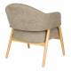 Fauteuil Indy Woody Assise en Chêne et Tissu Marron Chiné Sofa 1 Personne 64x66,5x76,5cm