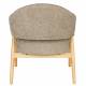 Fauteuil Indy Woody Assise en Chêne et Tissu Marron Chiné Sofa 1 Personne 64x66,5x76,5cm