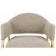 Fauteuil Indy Woody Assise en Chêne et Tissu Marron Chiné Sofa 1 Personne 64x66,5x76,5cm