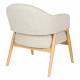 Fauteuil Indy Woody Assise en Chêne et Tissu Beige Chiné Sofa 1 Personne 64x66,5x76,5cm
