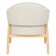 Fauteuil Indy Woody Assise en Chêne et Tissu Beige Chiné Sofa 1 Personne 64x66,5x76,5cm
