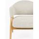 Fauteuil Indy Woody Assise en Chêne et Tissu Beige Chiné Sofa 1 Personne 64x66,5x76,5cm