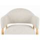 Fauteuil Indy Woody Assise en Chêne et Tissu Beige Chiné Sofa 1 Personne 64x66,5x76,5cm