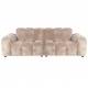 Canapé Hackman Dutchbone Sofa 3 Places en Velours Beige Assise de Salon 84x102x264cm