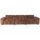 Canapé Hackman Dutchbone Sofa 4,5 Places en Velours Cognac Assise de Salon 84x102x364cm