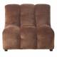 Fauteuil Hackman Dutchbone Sofa 1,5 Place Velours Cognac Elément Canapé Modulable Assise avec Dossier 84x100x102cm
