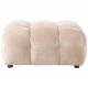 Repose Pied Hackman Dutchbone Pouf&nbsp;Velours Beige Element Canapé Modulable Assise Sans Dossier 45x100x100cm