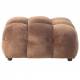 Repose Pied Hackman Dutchbone Pouf&nbsp;Velours Cognac Element Canapé Modulable Assise Sans Dossier 45x100x100cm
