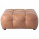Repose Pied Hackman Dutchbone Pouf&nbsp;Cuir Cognac Element Canapé Modulable Assise Sans Dossier 45x100x100cm