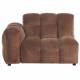 Element Gauche Hackman Dutchbone Assise 1 Place&nbsp;Velours Cognac Canapé Modulable Assise un Accoudoir 84x102x132cm