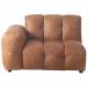 Element Gauche Hackman Dutchbone Assise 1 Place&nbsp;Cuir Cognac Canapé Modulable Assise un Accoudoir 84x102x132cm