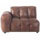Element Gauche Hackman Dutchbone Assise 1 Place&nbsp;Cuir Chocolat Canapé Modulable Assise un Accoudoir 84x102x132cm