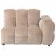 Element Droit Hackman Dutchbone Assise 1 Place&nbsp;Velours Beige Canapé Modulable Assise un Accoudoir 84x102x132cm