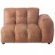 Element Droit Hackman Dutchbone Assise 1 Place Cuir Cognac Canapé Modulable Assise un Accoudoir 84x102x132cm