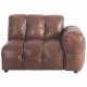Element Droit Hackman Dutchbone Assise 1 Place Cuir Chocolat Canapé Modulable Assise un Accoudoir 84x102x132cm