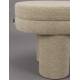 Banc Tissu Beige Fern Dutchbone Banquette d'Intérieur Tissu Chiné Bout de Lit Esprit Rétro 40x42x110cm