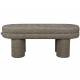 Banc Tissu Noir Fern Dutchbone Banquette d'Intérieur Tissu Chiné Bout de Lit Esprit Rétro 40x42x110cm