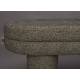 Banc Tissu Noir Fern Dutchbone Banquette d'Intérieur Tissu Chiné Bout de Lit Esprit Rétro 40x42x110cm