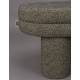 Banc Tissu Noir Fern Dutchbone Banquette d'Intérieur Tissu Chiné Bout de Lit Esprit Rétro 40x42x110cm