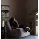 Fauteuil Hamilton Dutchbone Assise 1 Personne Inclinable en Tissu Chiné Cappucino Sofa Connecté 88x95x114cm