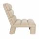 Fauteuil Tissu Beige Fern Dutchbone Assise d'Intérieur Tissu Chiné Sofa Sans Accoudoir 1 Personne Esprit Rétro 65x80x86cm
