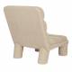 Fauteuil Tissu Beige Fern Dutchbone Assise d'Intérieur Tissu Chiné Sofa Sans Accoudoir 1 Personne Esprit Rétro 65x80x86cm