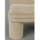 Fauteuil Tissu Beige Fern Dutchbone Assise d'Intérieur Tissu Chiné Sofa Sans Accoudoir 1 Personne Esprit Rétro 65x80x86cm