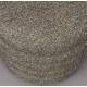 Pouf Tissu Noir Fern Dutchbone Guéridon d'intérieur tissu chiné Assise d'appoint design 37x37x43cm