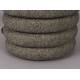 Pouf Tissu Noir Fern Dutchbone Guéridon d'intérieur tissu chiné Assise d'appoint design 37x37x43cm