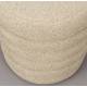 Pouf Tissu Beige Fern Dutchbone Guéridon d'intérieur tissu chiné Assise d'appoint design 37x37x43cm