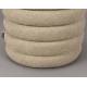 Pouf Tissu Beige Fern Dutchbone Guéridon d'intérieur tissu chiné Assise d'appoint design 37x37x43cm
