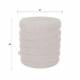 Pouf Tissu Beige Fern Dutchbone Guéridon d'intérieur tissu chiné Assise d'appoint design 37x37x43cm