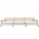 Canapé Summer Cream Zuiver Banquette 4,5 Places Assise de Salon en Tissu 82x101x335cm