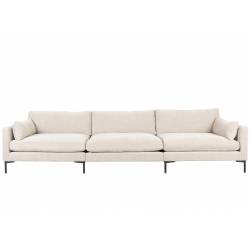 Canapé Summer Cream Zuiver Banquette 4,5 Places Assise de Salon en Tissu 82x101x335cm