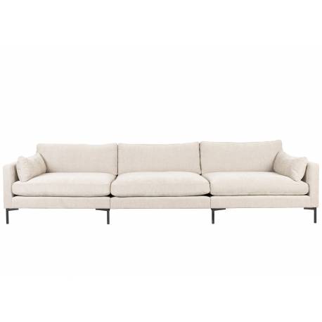 Canapé Summer Cream Zuiver Banquette 4,5 Places Assise de Salon en Tissu 82x101x335cm