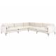Canapé d'Angle Summer Cream Zuiver Banquette 7 Places Assise de Salon en Tissu 82x318x318cm