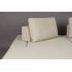 Canapé d'Angle Shelly Dutchbone Sofa avec Méridienne Gauche Tissu Chiné Blanc Assises de Salon Design 90x183,5x308cm