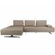 Canapé d'Angle Shelly Dutchbone Sofa avec Méridienne Gauche Tissu Chiné Cannelle Assises de Salon Design 90x183,5x308cm