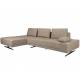 Canapé d'Angle Shelly Dutchbone Sofa avec Méridienne Gauche Tissu Chiné Cannelle Assises de Salon Design 90x183,5x308cm