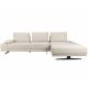 Canapé d'Angle Shelly Dutchbone Sofa avec Méridienne Droite Tissu Chiné Blanc Assises de Salon Design 90x183,5x308cm
