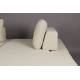 Canapé d'Angle Shelly Dutchbone Sofa avec Méridienne Droite Tissu Chiné Blanc Assises de Salon Design 90x183,5x308cm