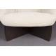 Fauteuil Emilius Dutchbone Assise Lounge en Hévéa et Tissu Beige Siège Baquet Design Rétro 80x94x96cm