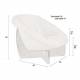Fauteuil Emilius Dutchbone Assise Lounge en Hévéa et Tissu Beige Siège Baquet Design Rétro 80x94x96cm