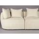Canapé Rocca Latte Dutchbone Sofa 4.5 Places Bois et Tissu Banquette de Salon Design 83x92x250cm