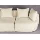 Canapé Rocca Latte Dutchbone Sofa 4.5 Places Bois et Tissu Banquette de Salon Design 83x92x250cm