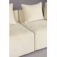 Canapé Rocca Latte Dutchbone Sofa 4.5 Places Bois et Tissu Banquette de Salon Design 83x92x250cm