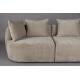 Canapé Rocca Cappuccino Dutchbone Sofa 4.5 Places Bois et Tissu Banquette de Salon Design 83x92x250cm
