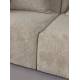 Canapé Rocca Cappuccino Dutchbone Sofa 4.5 Places Bois et Tissu Banquette de Salon Design 83x92x250cm
